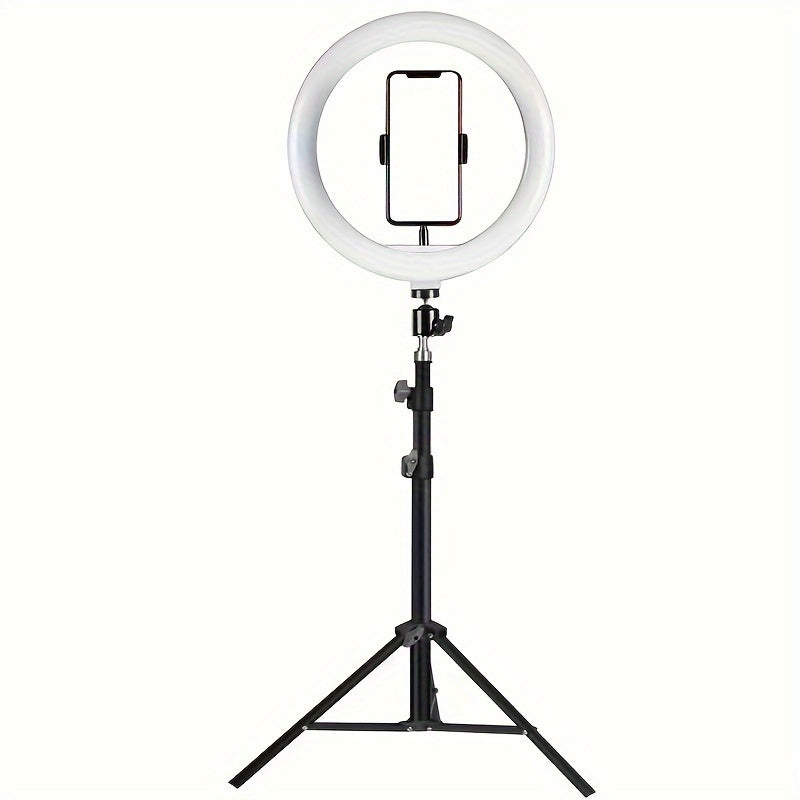 10 Inches LED Selfie Ring Light Kit - Photo & Video Kits with Flexible Tripod Stand, Phone Holder, and Adjustable Brightness for Perfect Portraits and Vlogging