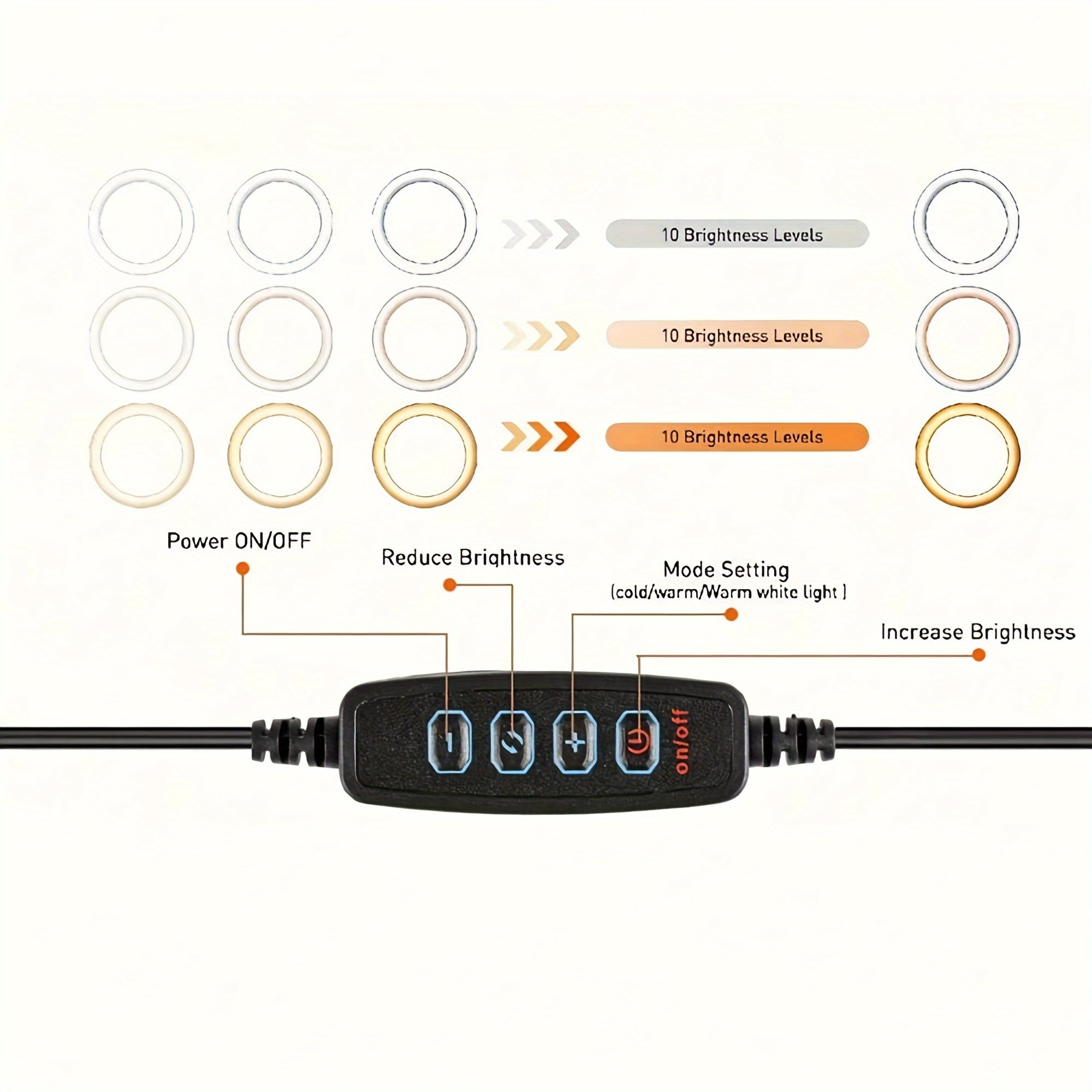10 Inch LED Ring Light with Adjustable Tripod, Phone Holder, and Dimming Function for YouTube, Photography, Selfies, Vlog, Makeup, and Live Streaming
